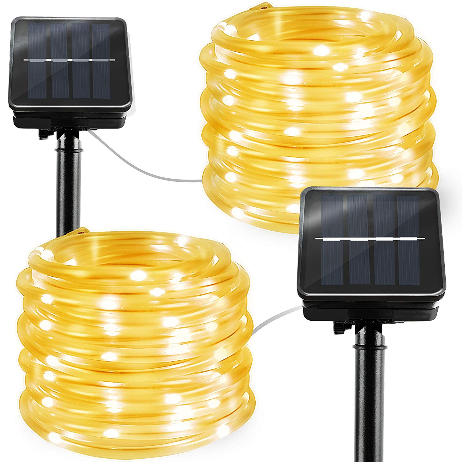 Waterproof solar rope string light